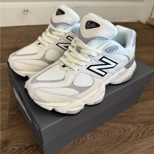 New Balance 9060 White and Black Sneakers